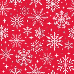Fototapeta na wymiar seamless christmas snowflake ornament pattern