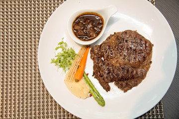 Gourmet style veal sirloin steak