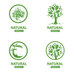 Vector design elements for organic natural logo