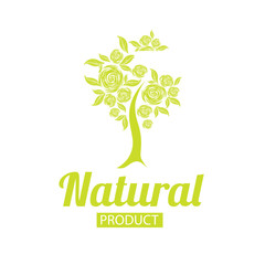 Obraz premium Vector design elements for organic natural logo