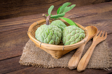 Custard apple in a basket