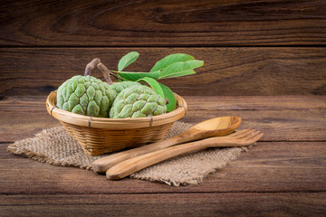 Custard apple in a basket