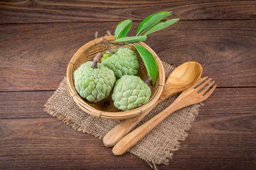 Custard apple in a basket