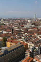 Fototapeta premium European metropolis with many roofs and houses