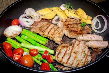 Grilled steak meat