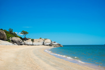 Hua hin Beach  and big stone