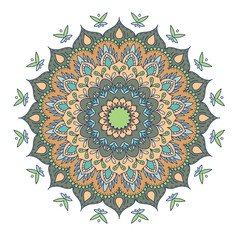 Mandala. Round Ornament Pattern. Vintage decorative elements. Hand drawn background. Islam, Arabic, Indian motifs.