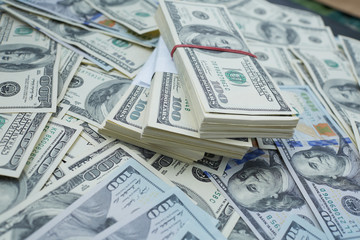 background from banknotes of dollars