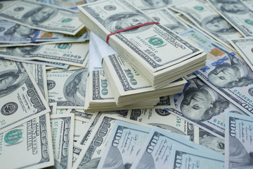 background from banknotes of dollars