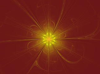 Beautiful abstract fractal flower