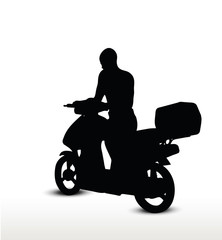 Obraz na płótnie Canvas bike silhouette