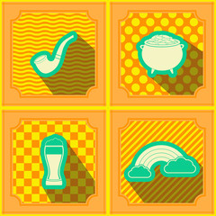 Seamless background with saint patricks day icons for your design