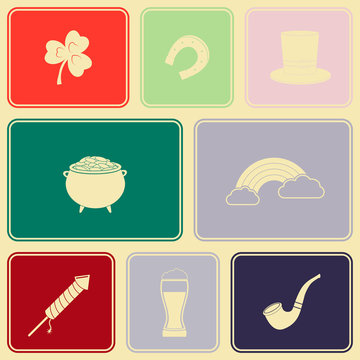 Seamless background with saint patricks day icons for your design