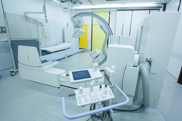 Fototapeta na wymiar Hospital room with modern x-ray machine