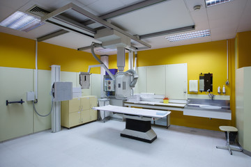 Hospital room with a classic x-ray system
