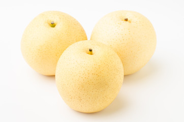 Asian pear on white background