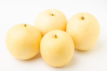 Asian pear on white background