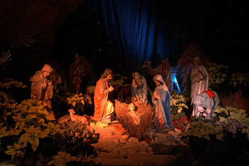 Nativity scene in Vilnius. Lithuania