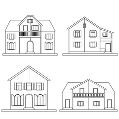 Houses vector set