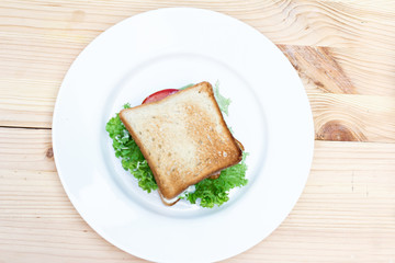 Sandwich  on the table