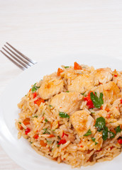 Chicken Breast with Rice and vegetables