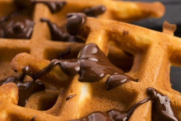 waffles with chocolate
