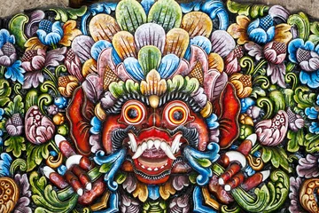 Washable wall murals Bali Bali wood sculpture.