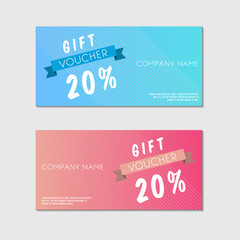 Voucher Template with Premium Minimal Style Pattern