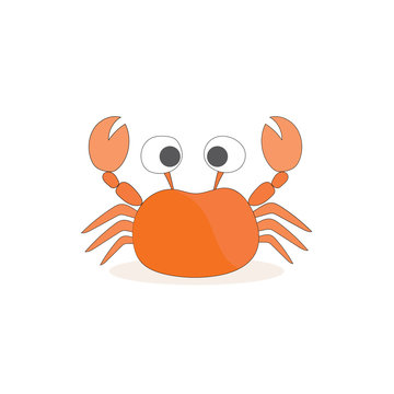 Cute crab cartoon.