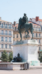 Fototapeta na wymiar Statue équestre de Louis XIV, Lyon