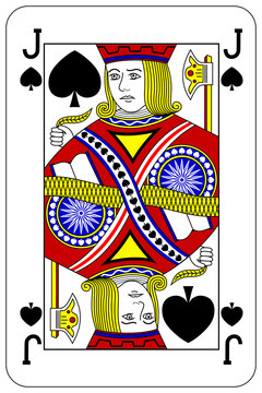 Poker playing card Jack spade