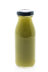 Kiwi juice bottle isolated on white background