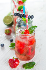 Glasses of fresh,home-made  fresh juice