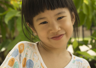 Asian girl cute young happy smile joy portrait concept