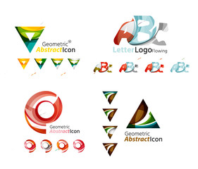 Universal abstract geometric shapes - business emblems