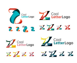 Letter business emblem collection