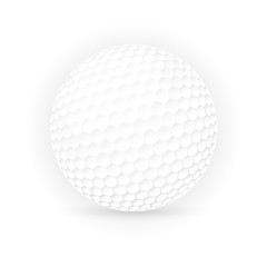 Golf ball isolated on white background, Vector illustration