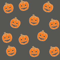 Jack O Lantern seamless background.