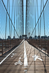 U.S.A., New York,Manhattan,the Brookllyn Bridge