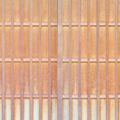 Detail of Japanese house wood sliding door