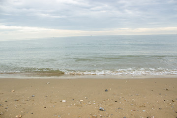morning sea wave in summer
