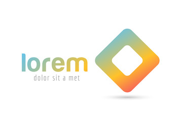 Vector square icon abstract logo template