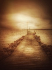 platform and sea.