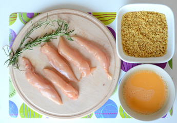 Preparing Chicken Strips