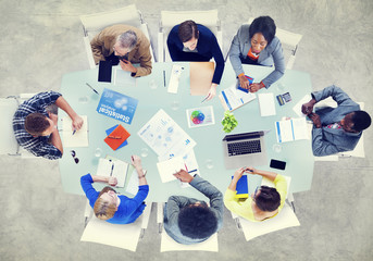 Group Business People Discussing Business Concept