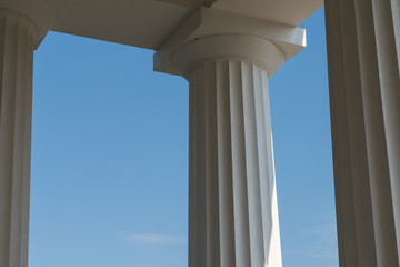 Doric Columns Of Ancient Greek Temple