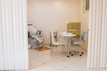 Manicure and pedicure services room