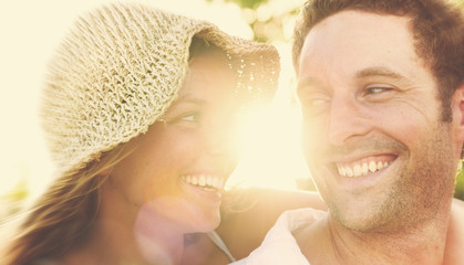 A couple relaxing on the beach romantic love concept © Rawpixel.com