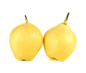 Fresh oriental pear on a white background