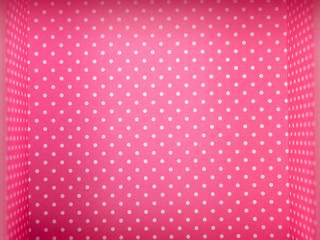 Pink polka dots pattern background,Top view
